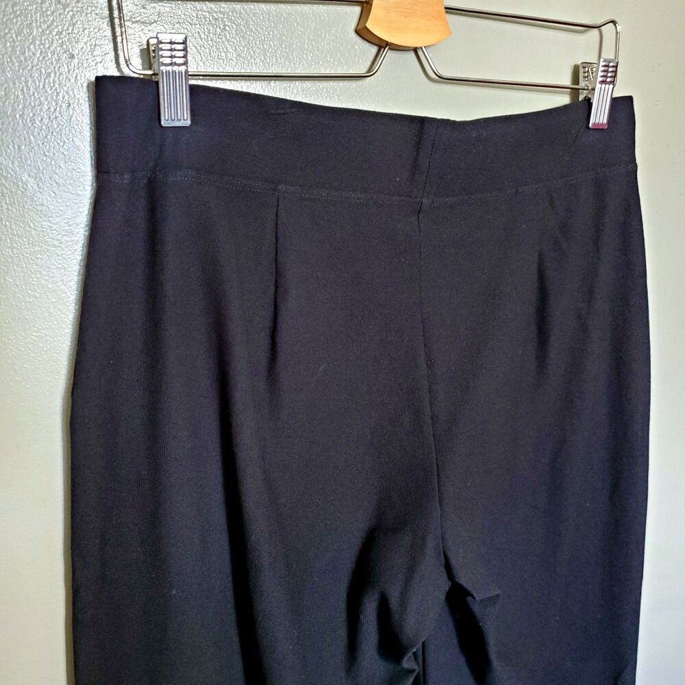 Eileen Fisher Black Pants Womens Size Medium Viscose Nylon Spandex Blend Pull On - Picture 4 of 7